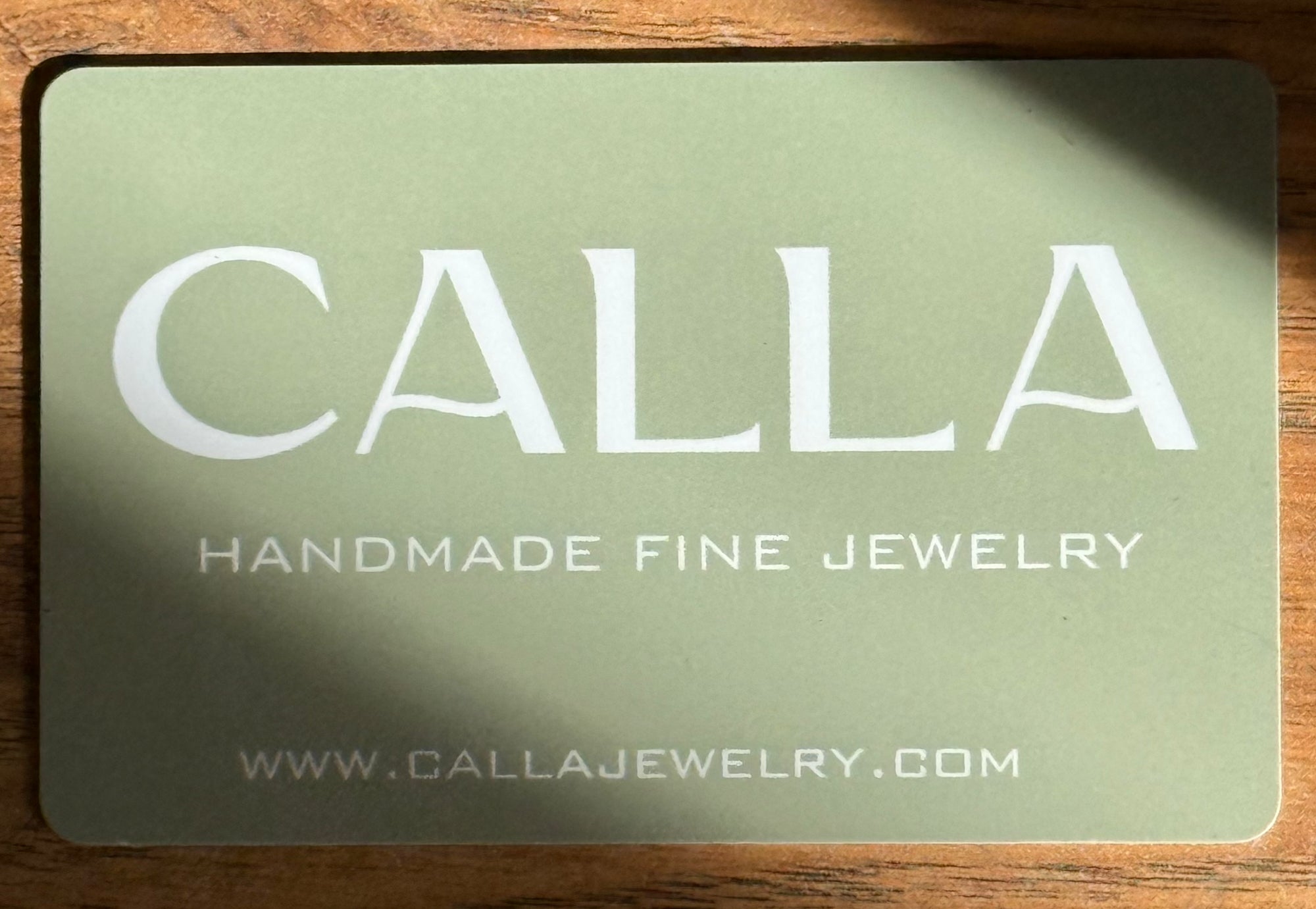 CALLA Handmade Fine Jewelry Gift Card