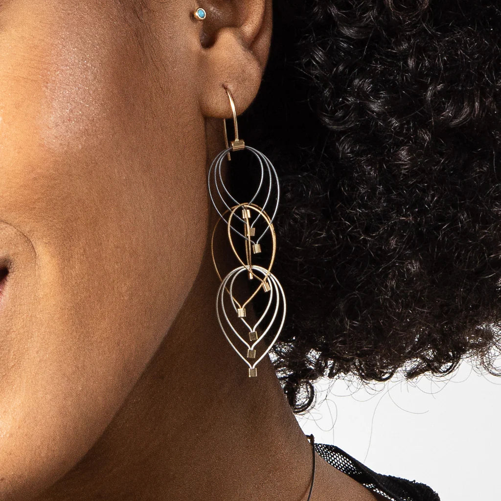 Gold Feather Hooks (mini) by Meghan Patrice Riley