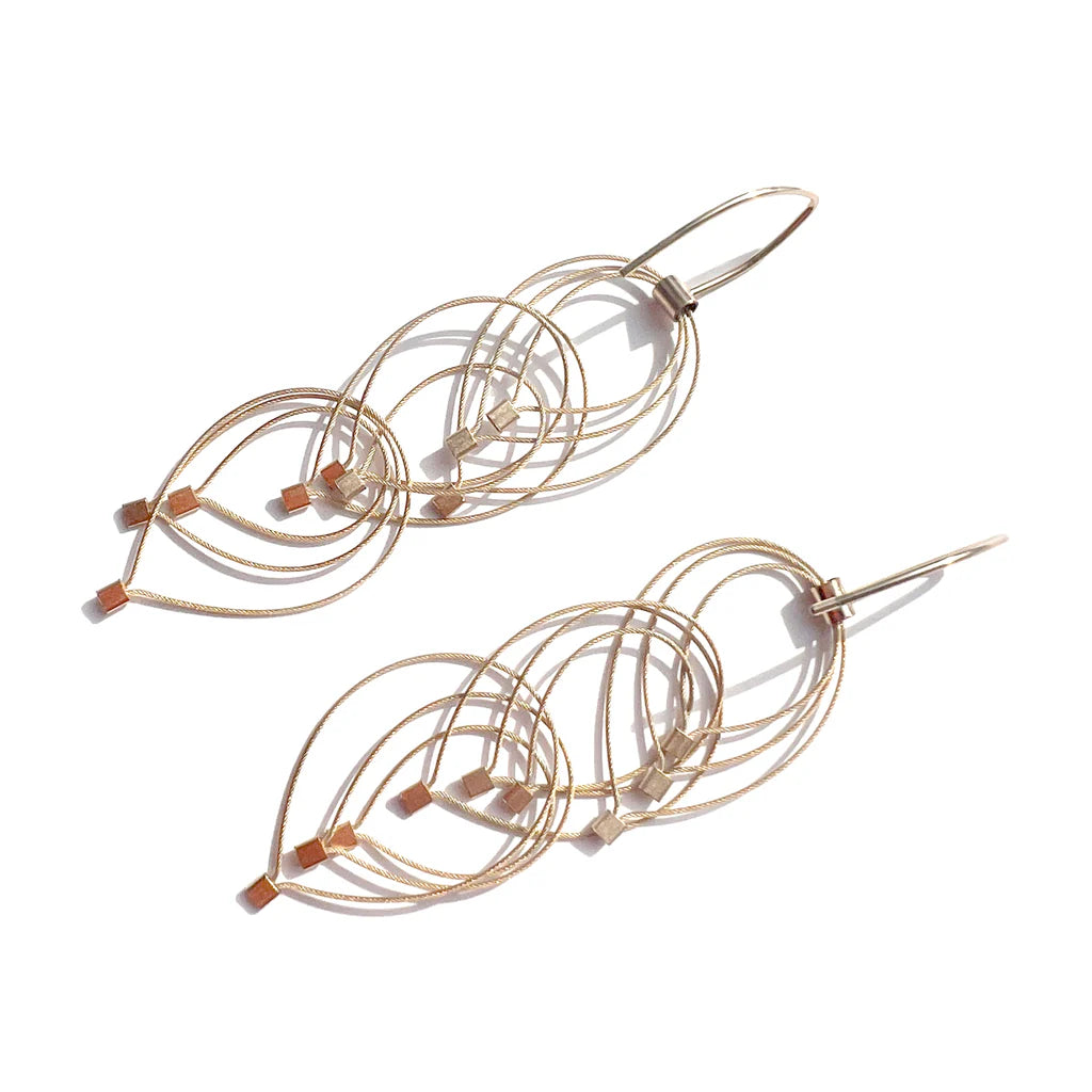 Gold Feather Hooks (mini) by Meghan Patrice Riley