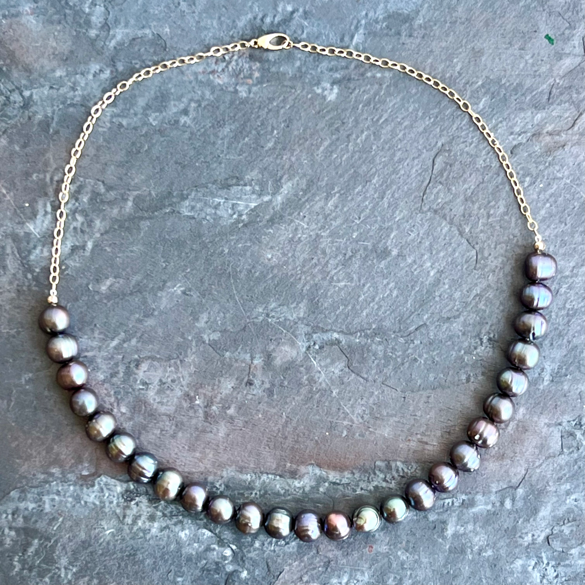 Freshwater Pearl 14K Necklace by Garden of Silver www.gardenofsilver.com