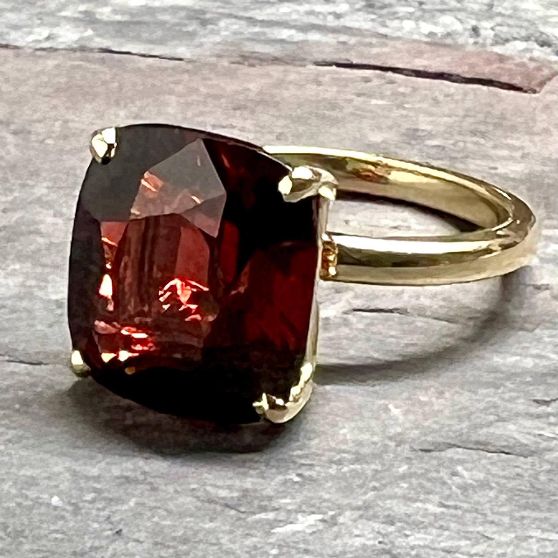 Rhodolite Garnet & 14K Gold Ring by Garden of Silver & Gold at CALLA www.callajewelry.com