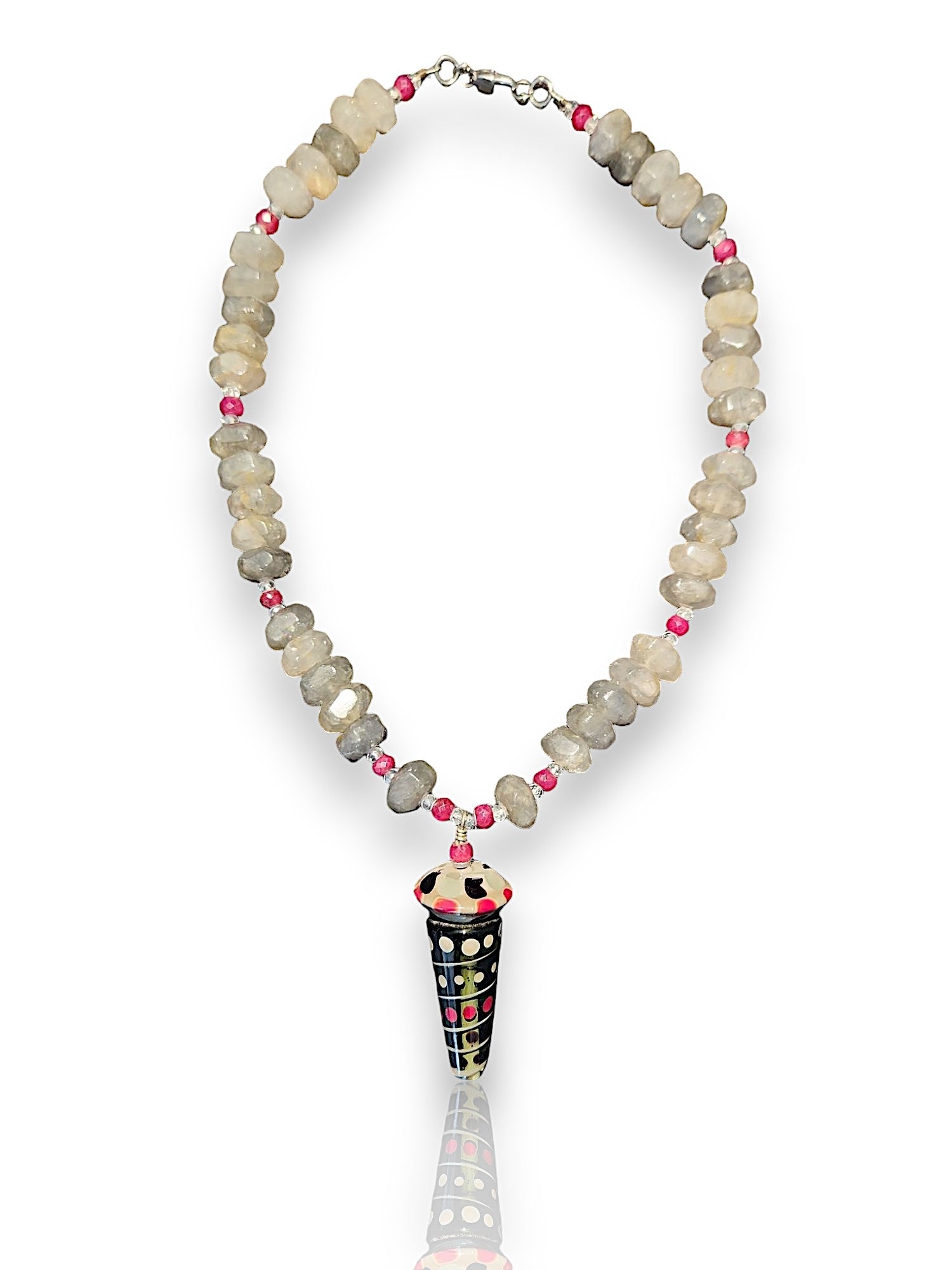 Lampwork & Quartz Necklace by Dawn Lombard