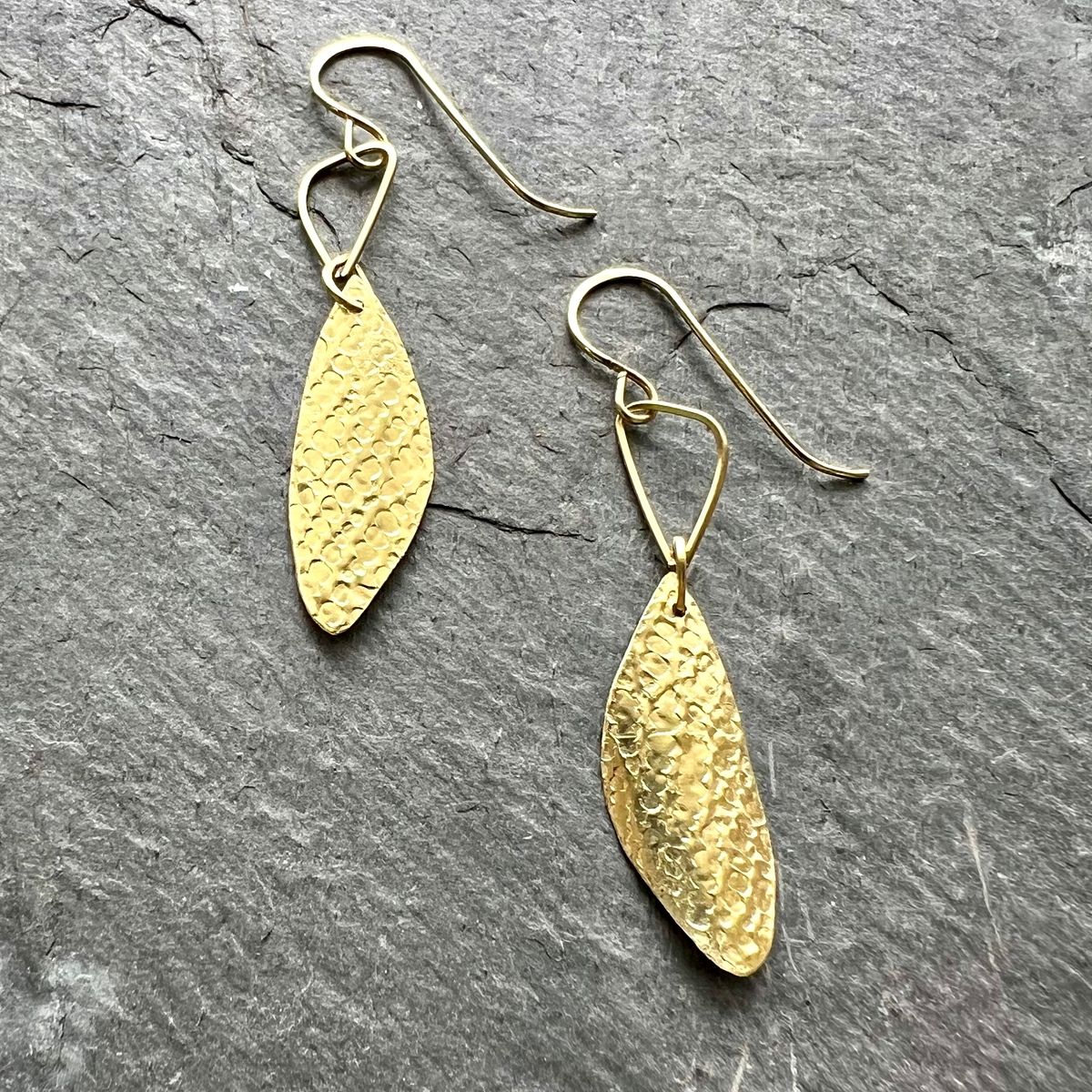 Moonlit Petal 18K Gold Earrings by Garden of Silver www.gardenofsilver.com
