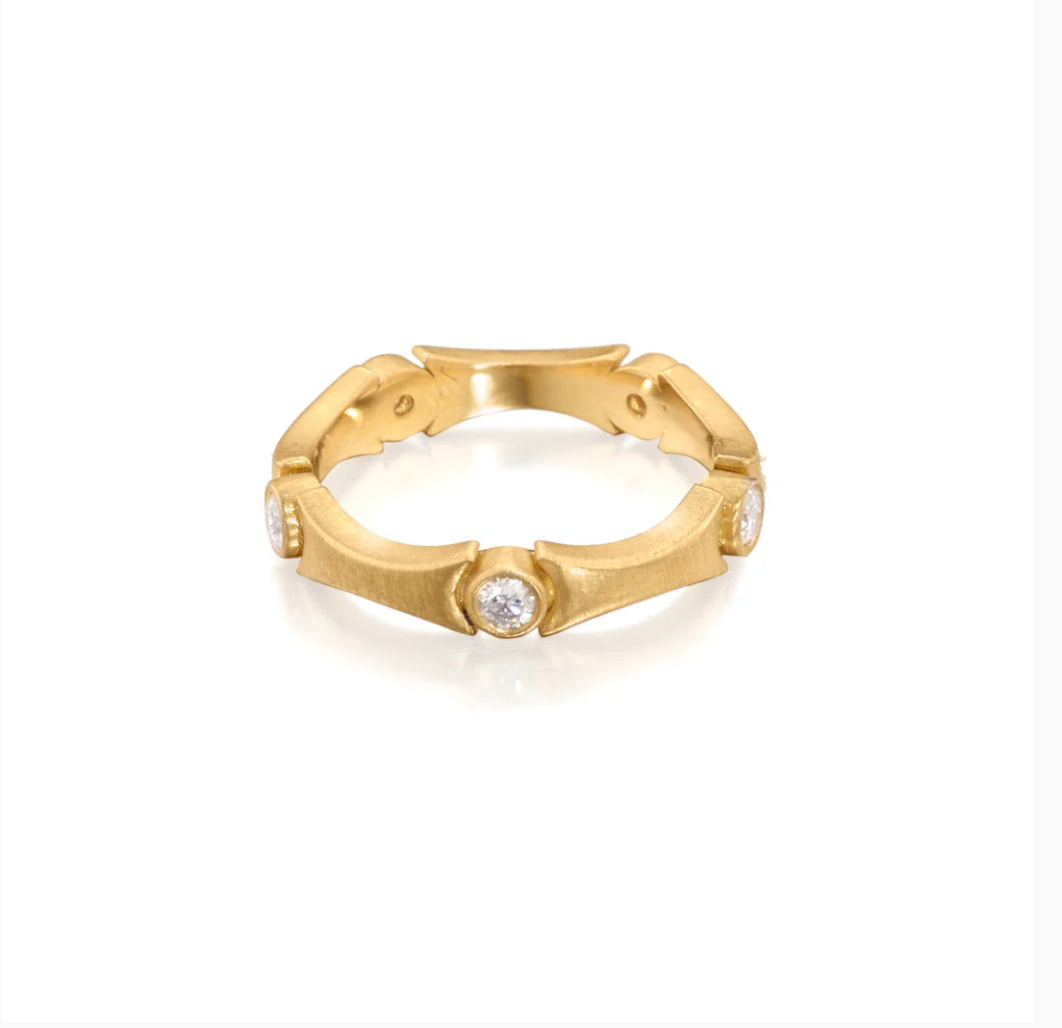 18K Diamond Stability Ring by Elizabeth Moore