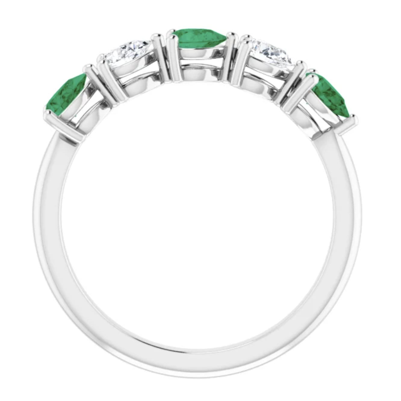 Emerald & Diamond 14K Gold Ring by Garden of Silver in Westhampton Beach. www.gardenofsilver.com