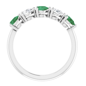 Emerald & Diamond 14K Gold Ring by Garden of Silver in Westhampton Beach. www.gardenofsilver.com