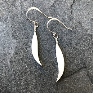 Baleine Earrings handmade in sterling silver by Garden of Silver.