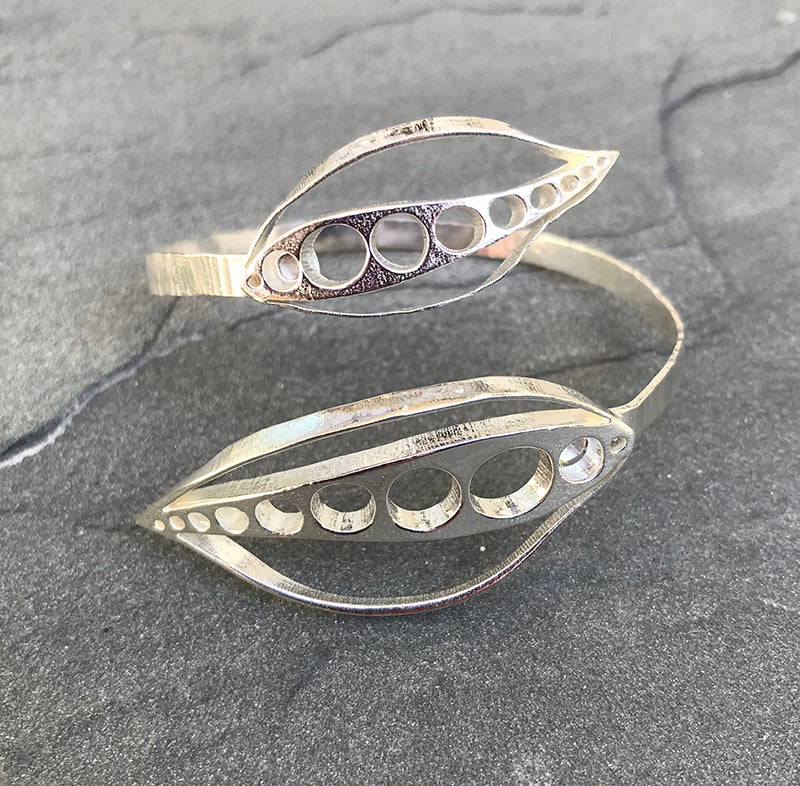 Oyster Bay Bracelet handmade in sterling silver by Garden of Silver.