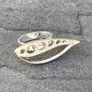 Oyster Bay Ring handmade in sterling silver by Garden of Silver