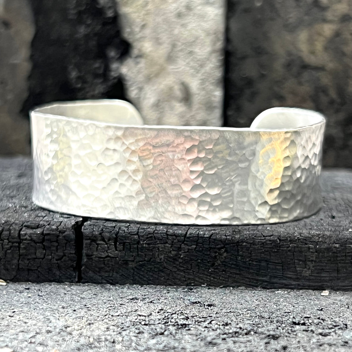 Rain Droplets Sterling Cuff Bracelet created by Garden of Silver in Westhampton Beach. www.gardenofsilver.com