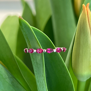 Ruby 14K white gold ring by Garden of Silver in Westhampton Beach. www.gardenofsilver.com