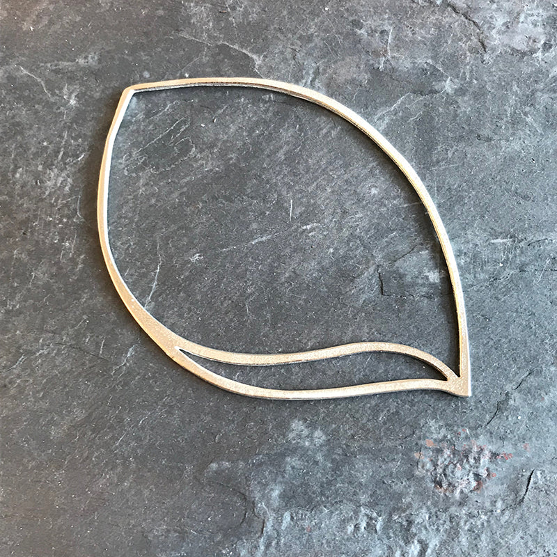 Sterling silver Leafbud Bracelet by Garden of Silver handmade artisan jewelry in Westhampton Beach, New York.