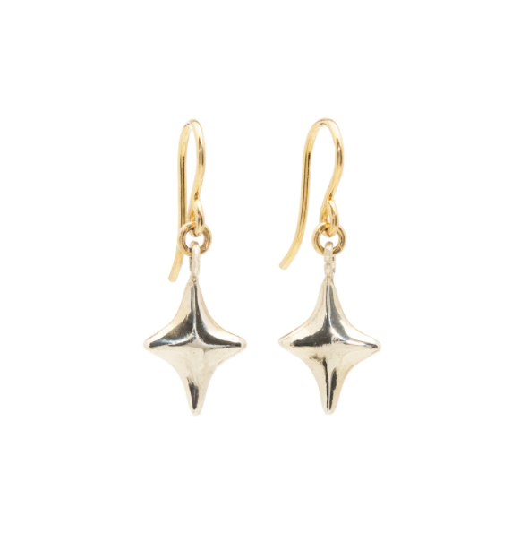 Sterling Silver Star Earrings by Jane Bartel at Garden of Silver Westhampton Beach, www.gardenofsilver.com