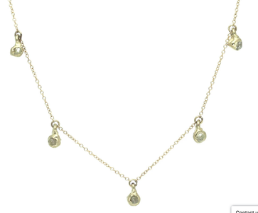 North Star Cascade Diamond Necklace by Emilie Shapiro at Garden of Silver Handmade Jewelry in Westhampton Beach, NY, Hamptons www.gardenofsilver.com