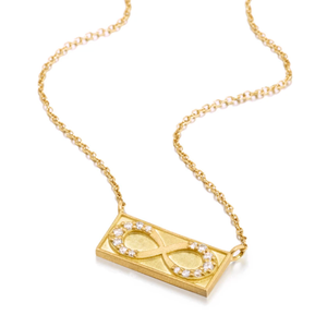 Infinity Diamond Bar Necklace by Elizabeth Moore at Garden of Silver in Westhampton Beach, NY www.gardenofsilver.com