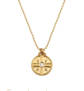 Eye of the Sun Mini Pendant by Elizabeth Moore at Garden of Silver in Westhampton Beach, NY www.gardenofsilver.com