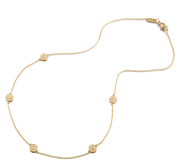 Eye of the Sun Station Necklace by Elizabeth Moore at Garden of Silver in Westhampton Beach, Hamptons, NY www.gardenofsilver.com