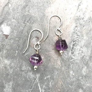 Twisted Amethyst Earrings by Garden of Silver in Westhampton Beach, Hamptons, NY www.gardenofsilver.com