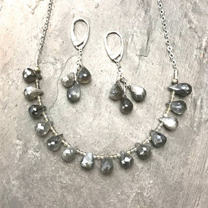 Grey Mystic Moonstone Necklace at Garden of Silver in Westhampton Beach, NY www.gardenofsilver.com